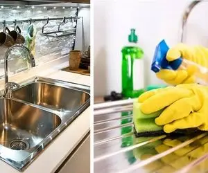 روش های کاربردی برای برق انداختن سینک / کدبانو جان خیلی راحت سینکت رو درخشان کن