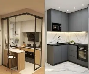 بهترین رنگ سرامیک دیوار و کف برا آشپزخانه؛ این رنگی سبکش مدرن و مینیمال میشه همیشه مد