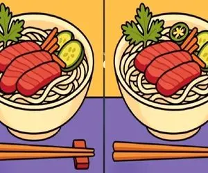 بازی فکری؛ سه تفاوت در کاسه‌های رامن را پیدا کنید، چالش ۳۳ ثانیه‌ای را پشت سر بگذارید