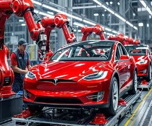 کارخانه تولید تسلا؛ غیر جوشکاری دستی تمام مراحل ساخت خودروی تسلا با هوش مصنوعیه