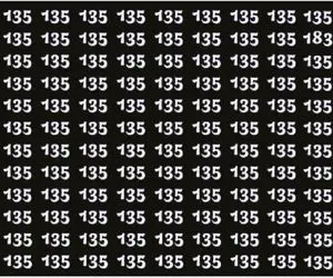 بازی فکری؛ اگه بتونی 183 رو بین هزاران 135 پیدا کنی بینایی 100/100 داری هوش میپرونی