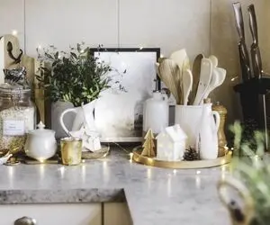 چیدانه خیلی قشنگ؛ پاسماوری و بانکه برای دکور آشپزخونه عالین یه تنه خوشگلش میکنن