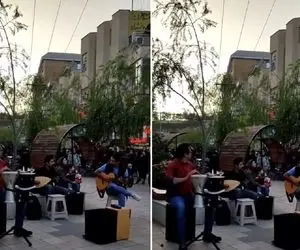 آواز خیابانی؛ ببینید این اکیپ تو کرمانشاه چه آهنگ کردی میخونن از آسمون آدم میباره!