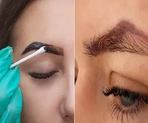 پاک کردن تاتو ابرو در خانه با مواد طبیعی / برای جوهر پخش شده میکروبلیدینگم جوابه