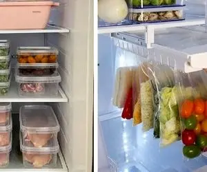 چیدمان فریزر به بهترین شکل / نظم دهی عالی به کشوهای فریزر به روش کدبانوها