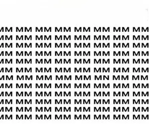 بازی فکری؛ فقط 1 درصد آدما تونستن حرف N رو بین انبوهی از حروف M پیدا کنن