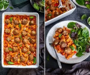 پاستا با کوفته قلقلی تنوری؛ خوراک پر پروتئین و خوشمزه