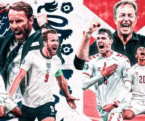 (ویدیو) خلاصه بازی نیمه نهایی یورو انگلیس دانمارک چهارشنبه 16 تیر