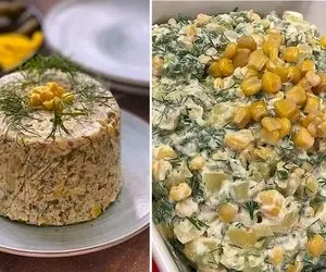 طرز تهیه سالاد سیب زمینی و شوید با طعم عالی / شام ساده و خوشمزه ای که راحت آماده میشه