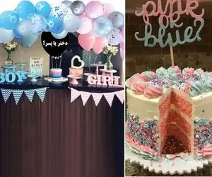 واسه جشن تعیین جنسیت اینجوری دکور کن / وای که دوقلو باشه چه هیجان انگیز میشه ماجرا