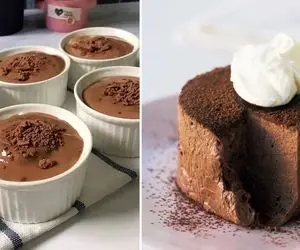 طرز تهیه دسر شکلاتی ساده؛ رژیمی و خوشمزه / بشمار سه یه دسر عالی درست کن