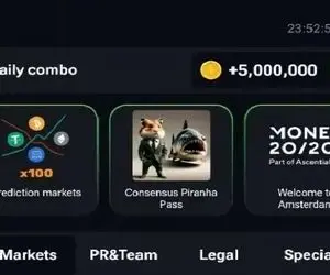 کارت های همستر کامبت امروز دوشنبه 21 خرداد و دریافت پنج میلیون سکه رایگان