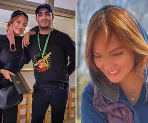 "مهناز افشار" با یه بافت هفت رنگ؛ خانم بالارو پوشونده پایینو یادت رفت!