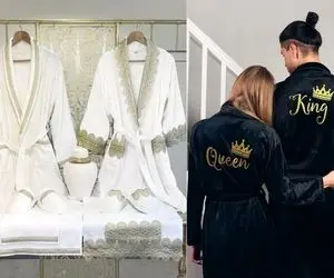 شروع زندگی مشترک با حوله‌ای به سبک عروس و داماد /  نمادی از محبت و عشق!