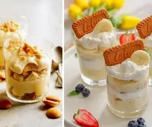 طرز تهیه دسر ساده یخچالی با موز / خیلی ساده با بافت لطیف و مزه فوق العاده