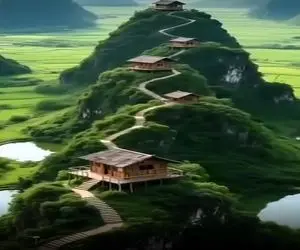 معماری خلاقانه؛ رو تپه ها خونه های اختصاصی ساختن پایین نهره از بالا شیرجه میزنن توش