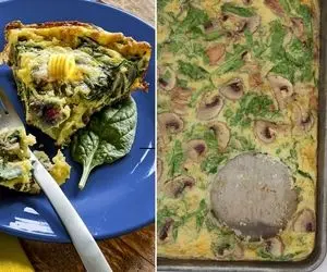طرز تهیه املت اسفناج و قارچ؛ جای املت معمولی یه بار این جذابو بزن بر بدن پشیمون نمیشی