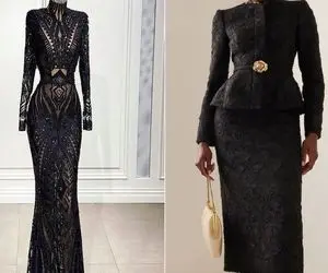 لباس مجلسی های مد با گیپور مشکی / انتخاب خانومایی که شیک پسندی و خاص بودن تو خونشونه