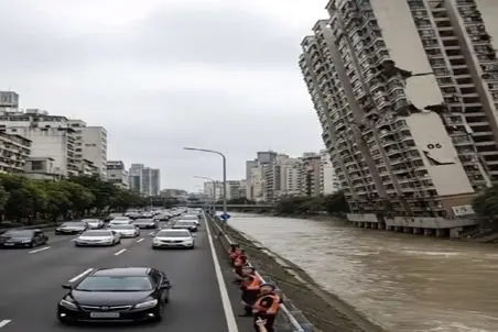 معماری طبیعت؛ ساختمون سقوط کرد رو ماشینا خون و خونریزی شد