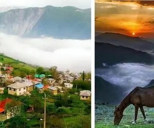 زیبایی های مازندران؛ روستای فیلبند نقاشی بی نظیر طبیعت در بلندی های سرسبز