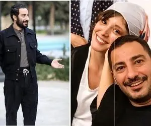 استایل خاص و ست نوید محمدزاده با فرشته حسینی؛ علی سریال آکتور چه با خانومش ست می کنه!