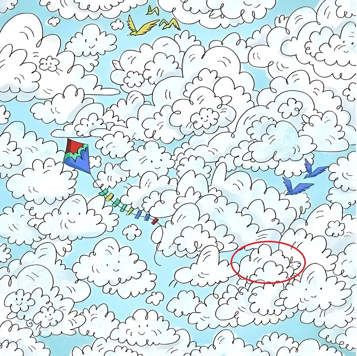 پاسخ-تست-بینایی-یافتن-گوسفند-میان-ابرها