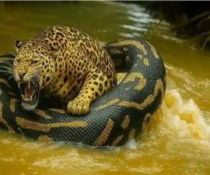 مستند بقا؛ پلنگ از جونش سیر بود پیچید به پیتون