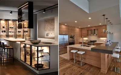 ایده خاص برای خونه های ممتاز/ آشپزخانه غیر همسطح حس خوبی که به خونه و خانوم خونه میده