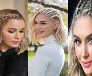 مدل بافت جلو موی کوتاه؛ نمونه های شیک و پیک برا زیر شال و مقنعه تا دورهمی و مهمونی ها