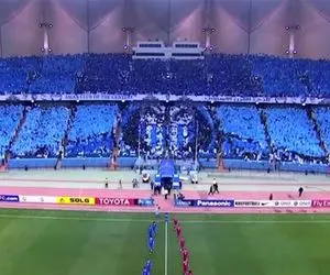 بنر جذاب هواداران الهلال در لیگ قهرمانان آسیا (عکس)