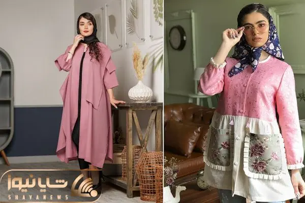 انواع استایل با مانتو صورتی