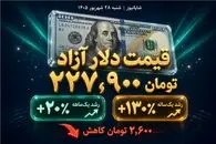 قیمت دلار امروز شنبه 28 شهریور 1405 / عقب نشینی دلار از کانال 230 تومانی