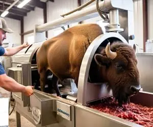 فرآوری گاو؛ گاو نر و عد کارواش رو تخت غسالخونه گردن زد گوشتشو میلیاردی فروخت