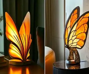 دیزاین اتاق خواب 1404/ ایده های جذاب برای چراغ خواب های پروانه ای ملوس و بامزه 