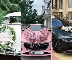 ایده گل آرایی ماشین عروس به سبک لاکچری و مدرن / دیزاین های ترکیبی از گل با مدهای روز