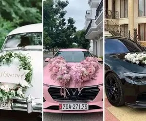 ایده گل آرایی ماشین عروس به سبک لاکچری و مدرن / دیزاین های ترکیبی از گل با مدهای روز