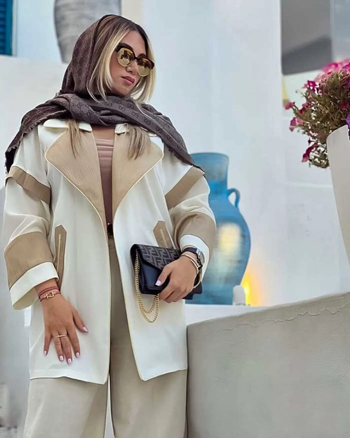 ست کردن مانتو سفید