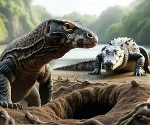 مستند حیات وحش؛ دیس و دیس بک کومودو و تمساح برای اثبات برتری