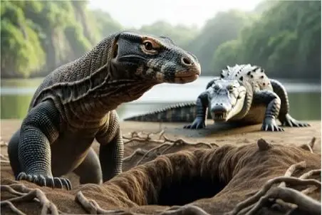 مستند حیات وحش؛ دیس و دیس بک کومودو و تمساح برای اثبات برتری