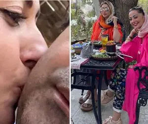 "نفیسه روشن" هم حاجی دار شد؛ بوسه ای که خانم بازیگر آدم کرد!+عکس