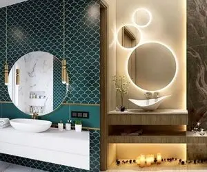 چیدانه خیلی قشنگ؛ طراحی حمام و دستشویی به سبک ایتالیایی ساده و شیکه به سلیقمونم نزدیک