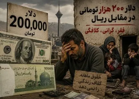 قیمت دلار بالای ۲۰۰ هزار تومان؛ اقتصاد خسته؛ مردم وامانده، مسئولین روی نوار تکرار