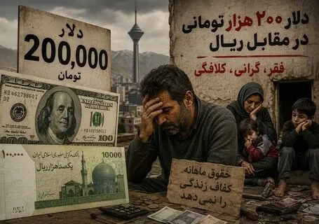 قیمت دلار بالای ۲۰۰ هزار تومان؛ اقتصاد خسته؛ مردم وامانده، مسئولین روی نوار تکرار