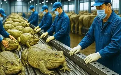 فرآوری قورباغه؛ پشت پرده مرزعه ای که از قورباغه مردابی طلا می سازد