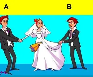 هوش تصویری؛ اگه ادعای باهوشی داری بگو کدوم از این آقایون دوماد این عروس جذاب؟