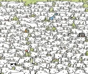 بازی فکری؛ میخوای بدونی سلامت چشات در چه حدیه گوسفند رو بین بزهای بلا پیدا کن