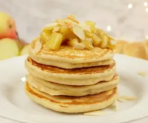 آموزش آشپزی؛ پنکیک سیب آبدار که 5 دقیقه ای آمادس