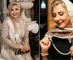 فاز گرفتن "مرجانه گلچین" با استایلای گنگ بالاش؛ مانتو جواهردوزی و گرون چه نشسته بهش!