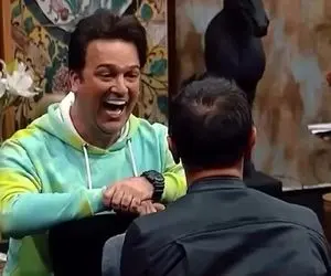 سکانس خندان / حامد آهنگی صورتش نقص عضو شد انقدر شکلک درآورد حیایی بخنده ببازه