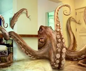 غذای چندش؛ پاک کردن و بسته بندی هشت پای غول پیکر که هرچی پاهاشو تیکه میکنن تموم نمیشه!